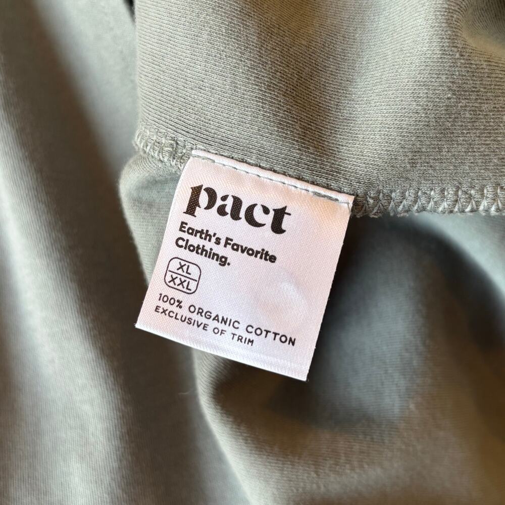 Pact Organic Cotton Airplane Wrap Open Cardigan Sage Green Womens Size XL/XXL - Picture 6 of 11